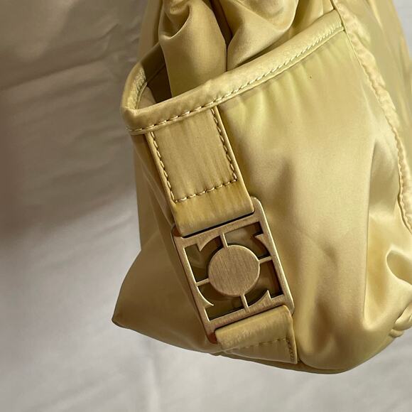 Kenneth Cole Reaction Gold Purse tote Buckle Straps - Picture 5 of 11